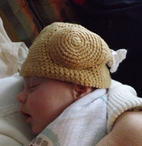 crochet turkey hat for a baby