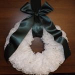 Finished coffee filter wreath